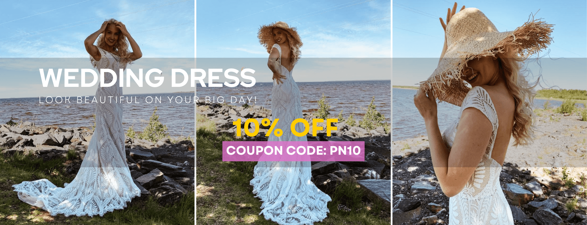 Beach wedding dress | lace wedding dress | cheap wedding dresses | promnova.com