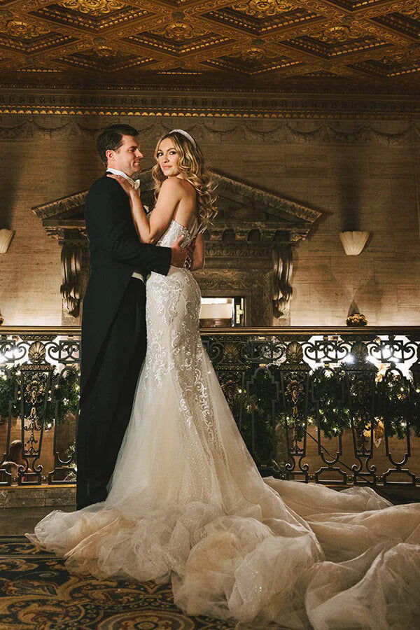 Tulle Polka Dots Mermaid Sweetheart Neck Princess Wedding Dresses, PW458 | wedding dress shops | bridal gown | cheap wedding dress online | promnova.com