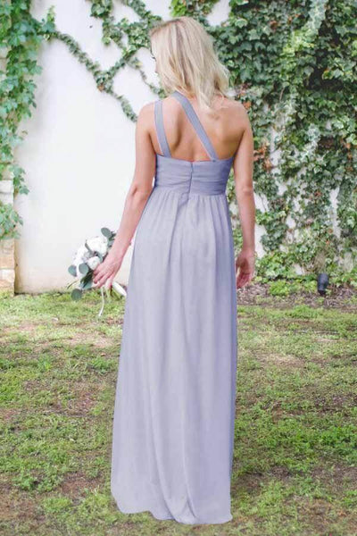 Lavender Chiffon One Shoulder Bridesmaid Dresses, PB175 | promnova.com US16 / Custom Color