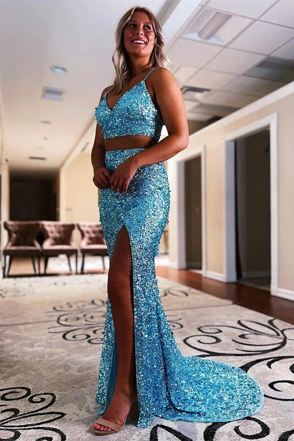 Blue prom dresses | sequins prom dresses | cheap prom dresses | promnova.com