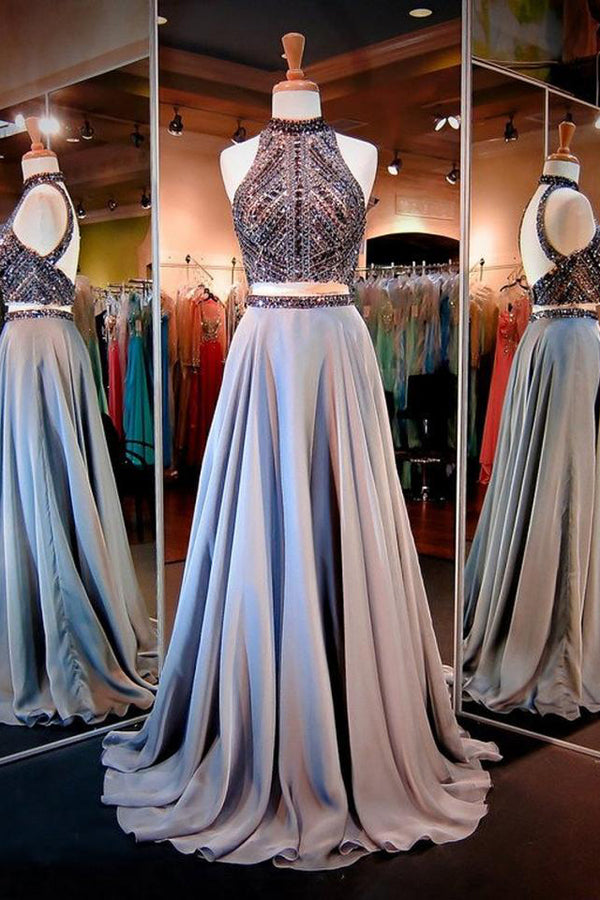 Floor Length Party Dresses,Evening Dress,Fashion Two Pieces Long Prom Dress, PL127