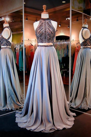 Floor Length Party Dresses,Evening Dress,Fashion Two Pieces Long Prom Dress, PL127