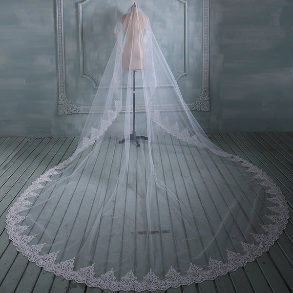Lace Wedding Veil Bridal Veil 118 display picture 1