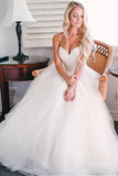 A-line Tulle Spaghetti Straps Ivory Wedding Dresses,Beach Wedding Gowns, PW114