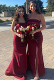 burgundy bridesmaid dresses | cheap bridesmaid dresses | simple bridesmaid dresses | promnova.com