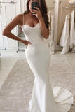 Elegant Stretchy Satin Mermaid Lace Wedding Dresses, Bridal Gowns, PW531 | simple wedding dress | cheap lace wedding dress | wedding dress stores near me | promnova.com