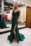 Glittering Satin Mermaid Open Back Beaded Long Prom Dresses, Party Dress, PL772 image 5