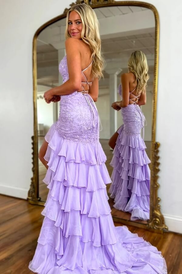 prom dresses senior Lilac Senior Prom Dress