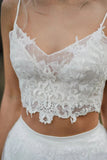 Two piece lace wedding dress | simple wedding dresses | wedding dress stores | promnova.com