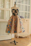A Line Sweetheart Short Prom Dresses, Homecoming Dresses With Butterflies, PH366