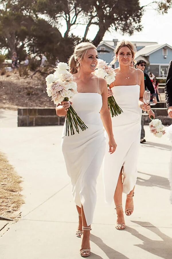 Ivory Spaghetti Straps Short Bridesmaid Dresses PB172 | promnova.com US2 / As Picture Ivory Spaghetti Straps Short Bridesmaid Dresses PB172 | promnova.com US2 / As Picture