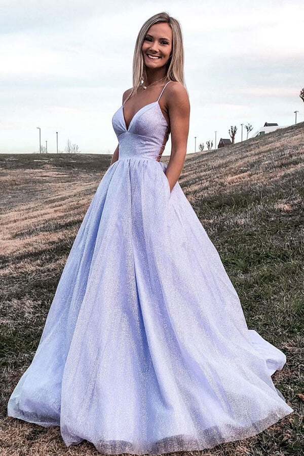 purple formal dress for wedding Lavender Spaghetti Strap Floral Lace A-line Long Prom Dress, PD3190 SposaBridal The fabric is comfortable for skin One Shoulder Formal Dress Sequin