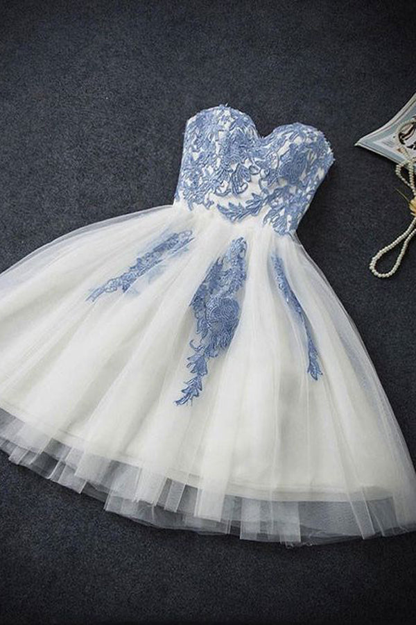 Charming Cute Tulle Homecoming Dress,Elegant Lace Prom Dresses Short Custom Size / Custom Color Charming Cute Tulle Homecoming Dress,Elegant Lace Prom Dresses Short Custom Size / Custom Color