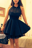 Front Mesh Cute Slim Homecoming Dresses for Teens,Short Prom Dress, SH245