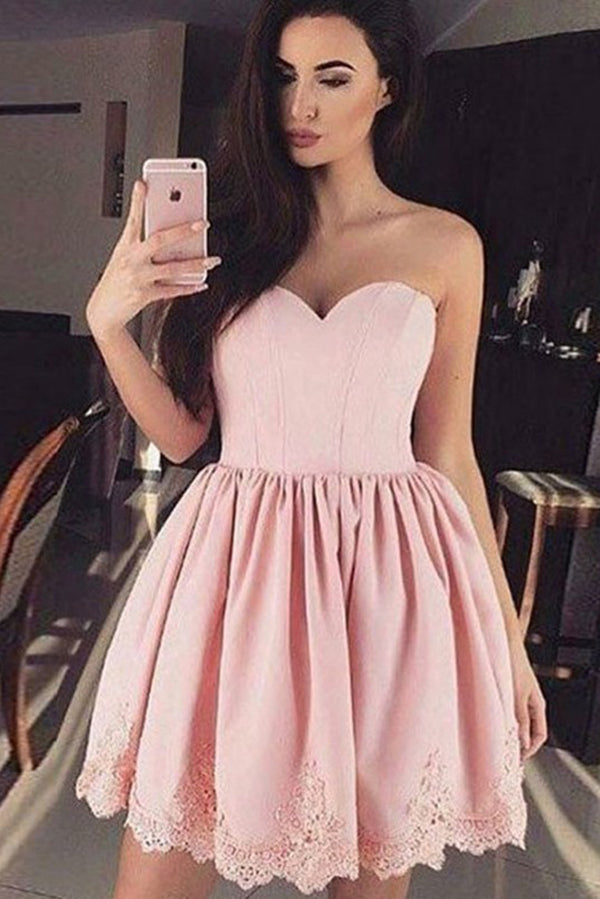 Cute Pink Sweetheart Cheap Short Prom Dress Homecoming Dress,PH331