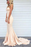 Pink Mermaid Prom Dress, Sweetheart Evening Dress with Sweep Train, PL104