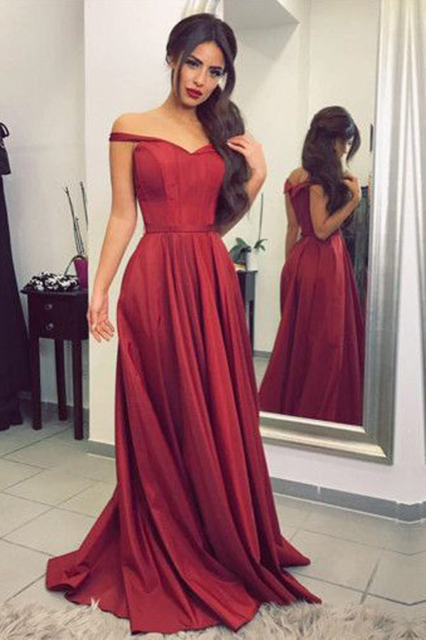 Burgundy Off the shoulder Long Prom Dress,Cheap Formal Evening Dresses Promnova Burgundy Off the shoulder Long Prom Dress,Cheap Formal Evening Dresses Promnova