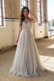 New Arrival Floor-Length A-Line Spaghetti Straps Prom Dress with Beading,PL139