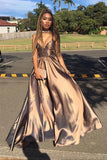 Simple V neck Long Prom Dress, Evening Dresses, Party Dresses for Teens, PL147