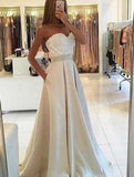 Elegant Light Sweetheart Lace Top Long Evening Prom Dress at promnova.com