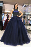 Royal Blue Elegant Ball Gown Beaded Prom Dresses,Sweet 16 Dress PL279