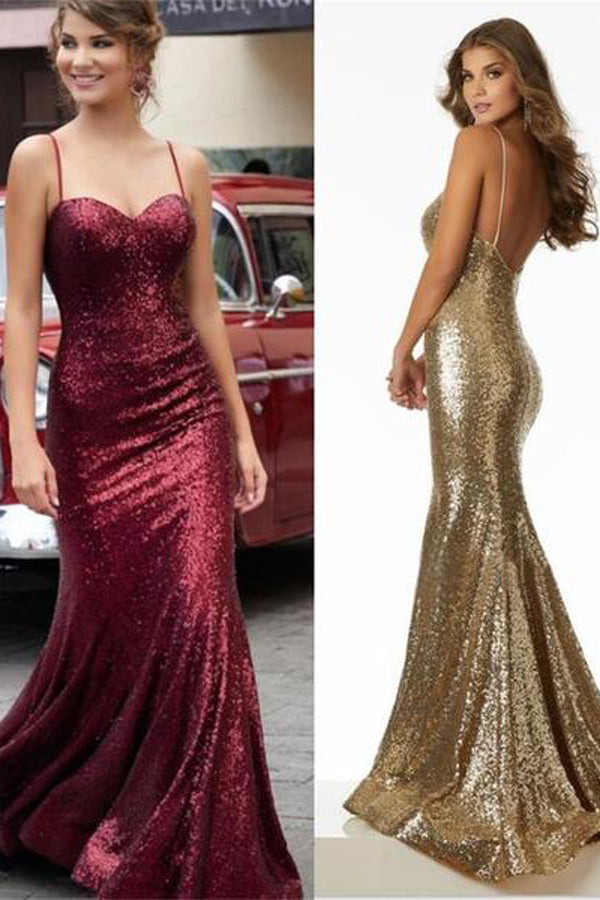 Charming Red Gold Black Sequin Sparkly Prom Dresses,Formal Dresses US4 / As Picture - Gold Charming Red Gold Black Sequin Sparkly Prom Dresses,Formal Dresses US4 / As Picture - Gold