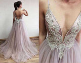 Tulle A-line prom dress at promnova.com