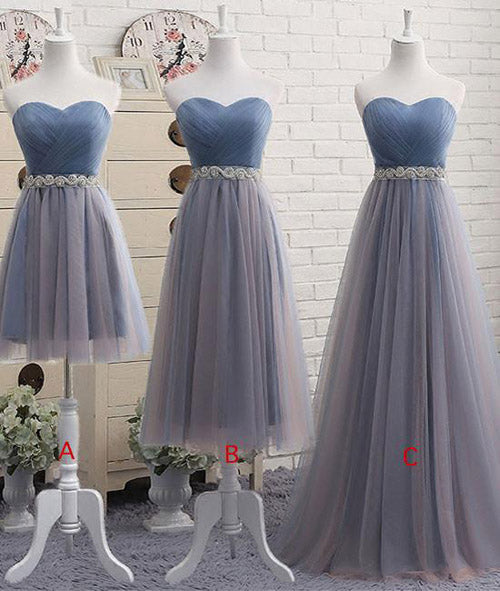 Cute Cheap Tulle Sweetheart Neck Prom Dress, Tulle Bridesmaid Dress at promnova.com