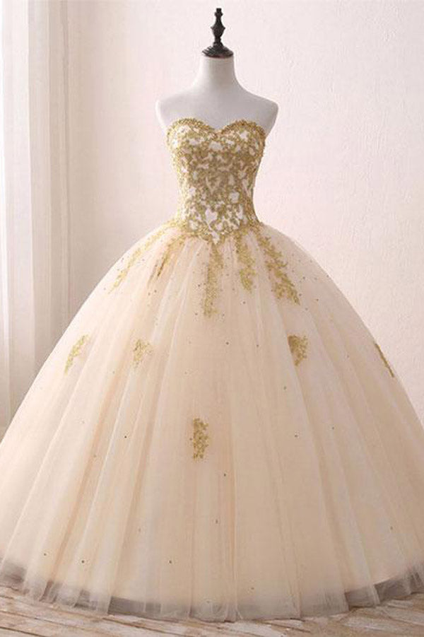 Fabulous Tulle Lace Sweetheart Neck Long Prom Dress, Sweet 16 Dress US16 / As Picture