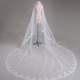 White Lace Wedding Veil Bridal Veil 118''Length×110'' Width PV101