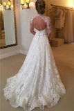 Cheap Vintage Wedding Dresses,Long Sleeves Lace Wedding Gowns, PW122