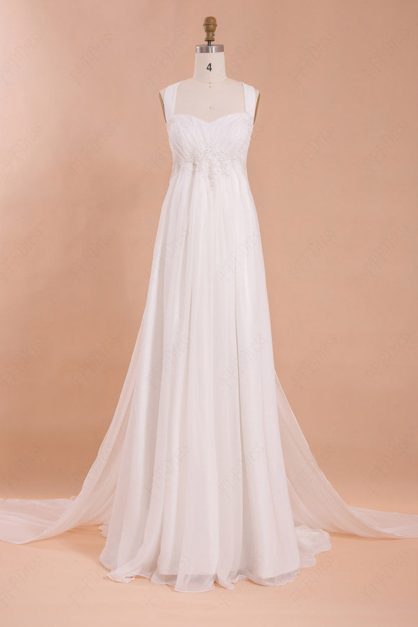 Floor Length Halter Wedding Dresses Chiffon Beach Wedding Dress US16 / As Picture Floor Length Halter Wedding Dresses Chiffon Beach Wedding Dress US16 / As Picture