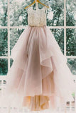 Beautiful Inexpensive A Line Tulle Open Back Wedding Dress, PW176