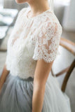 Simple Two Piece Sweep Train Wedding Dresses | wedding dresses | wedding dresses online | wedding dresses cheap | bridal gowns | wedding dresses near me | wedding dresses shop | wedding dresses ideas | vintage wedding dresses | lace wedding dresses | beach wedding dresses | boho wedding dresses | mermaid wedding dresses | white wedding dresses | Ivory wedding dresses | Weddings | Promnova