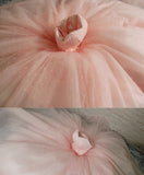 Pink Ball Gown Beading Long Charming Off Shoulder Evening Dress Prom Dresses PL356 | pink prom dresses | ball gown prom dress | gowns prom | promnova.com