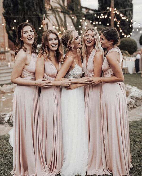 Pink Chiffon A Line V Neck Long Bridesmaid Dress PB132 | promnova.com US16W / As Picture Pink Chiffon A Line V Neck Long Bridesmaid Dress PB132 | promnova.com US16W / As Picture