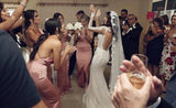 Pink Mermaid Backless Spaghetti Straps Long Bridesmaid Dresses With Slit, PB152 | junior bridesmaid dresses | wedding party dresses | maid of honor's dress | promnova.com