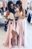 Pink Satin A Line Spaghetti Straps Bridesmaid Dresses, Wedding Party Dress, PB143 | a line bridesmaid dresses | cheap bridesmaid dresses | wedding party dresses | promnova.com​