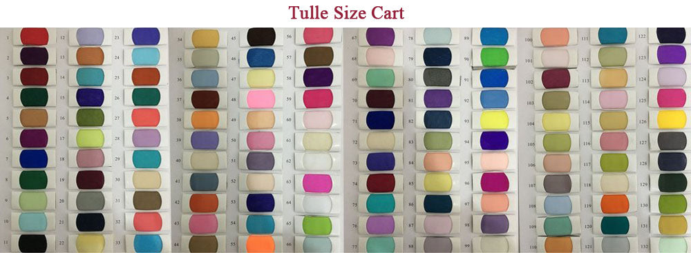 Tulle Color swatches for homecoming dresses at promnova.com