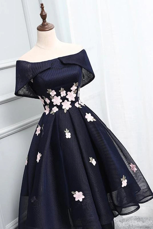 Off Shoulder Chic Asymmetrical Short Prom Dress Party Dress US18W / As Picture Off Shoulder Chic Asymmetrical Short Prom Dress Party Dress US18W / As Picture