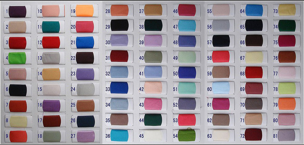 Satin Color Swatch from promnova.com