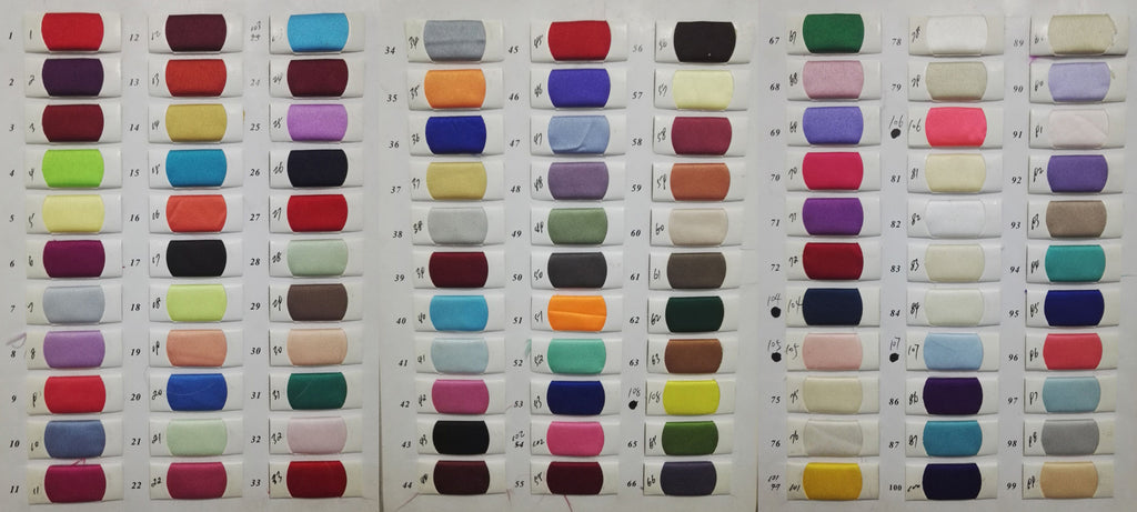 Satin color swatches for prom dresses, wedding dresses at www.promnova.com