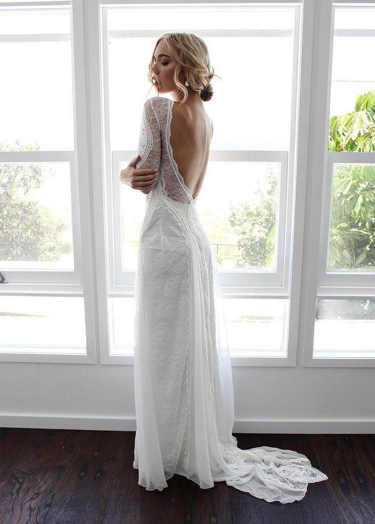 cheap lace wedding dress | bridal outfit | wedding dresses online | promnova.com