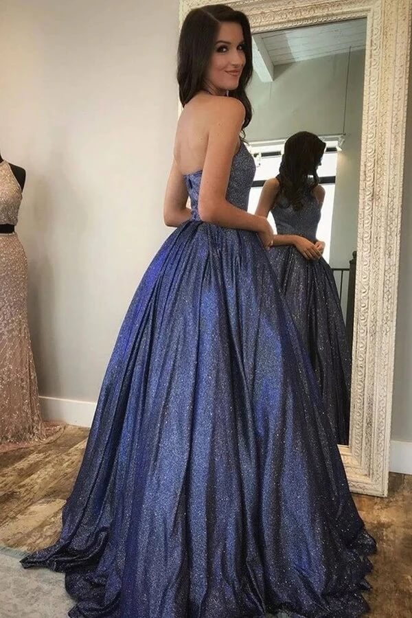 A-line Sparkly Halter Neck Long Prom Dresses Cute Formal Dress TP1166 US4 / Custom Color A-line Sparkly Halter Neck Long Prom Dresses Cute Formal Dress TP1166 US4 / Custom Color