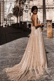Sparkly Sequins Spaghetti Straps Prom Dresses, Shinning Evening Dresses PL410 | long prom dresses | cheap prom dresses | sparkly prom dresses | gold prom dresses | promnova.com