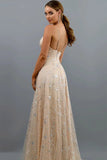 Sparkly Sequins Tulle A Line V Neck Prom Dresses, Evening Dresses, PL536 | sequins prom dress | prom dresses for teens | long prom dresses | promnova.com