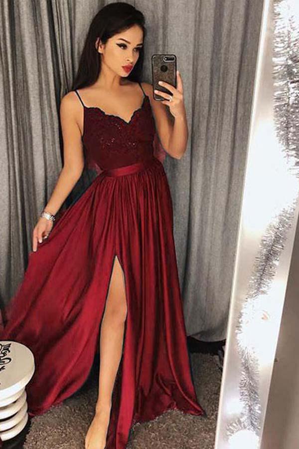 Sexy V-Neck Lace Bodice Dark Green Prom Dress Slit Side PG548 US6 / Royal Blue Sexy V-Neck Lace Bodice Dark Green Prom Dress Slit Side PG548 US6 / Royal Blue