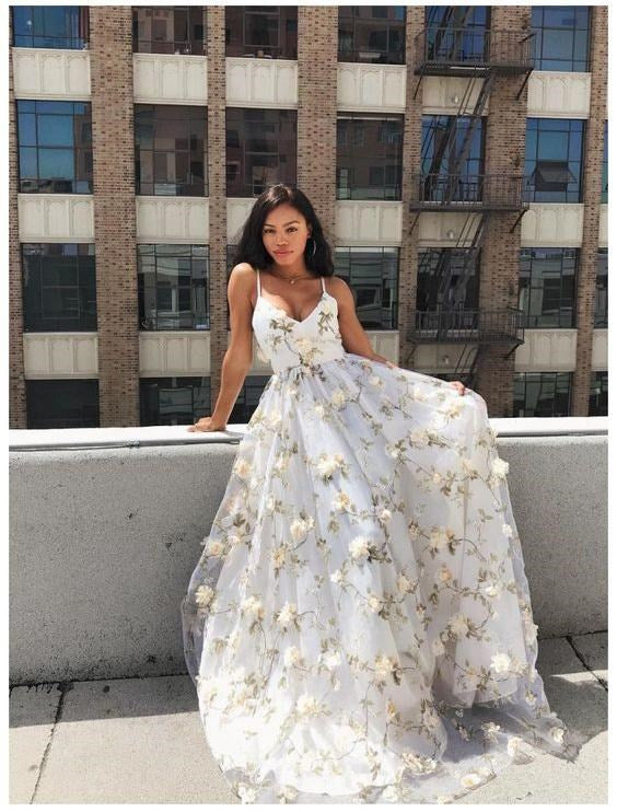 Beautiful Spaghetti Straps Prom Dresses Floral Lace Long Evening Dress Promnova Beautiful Spaghetti Straps Prom Dresses Floral Lace Long Evening Dress Promnova