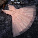 Cheap Pink Tulle A Line Lace Homecoming Dresses Short Prom Dresses PH360 | short prom dresses | cheap homecoming dresses | pink homecoming dresses | lace homecoming dresses | graduation dresses | sweet 16 | school dance | party dresses | homecoming dresses near me | Promnova.com